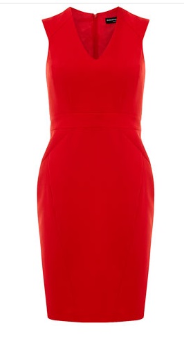 red dress, office chic, workwear, VEEP, Selina Meyer, sheath, fashion